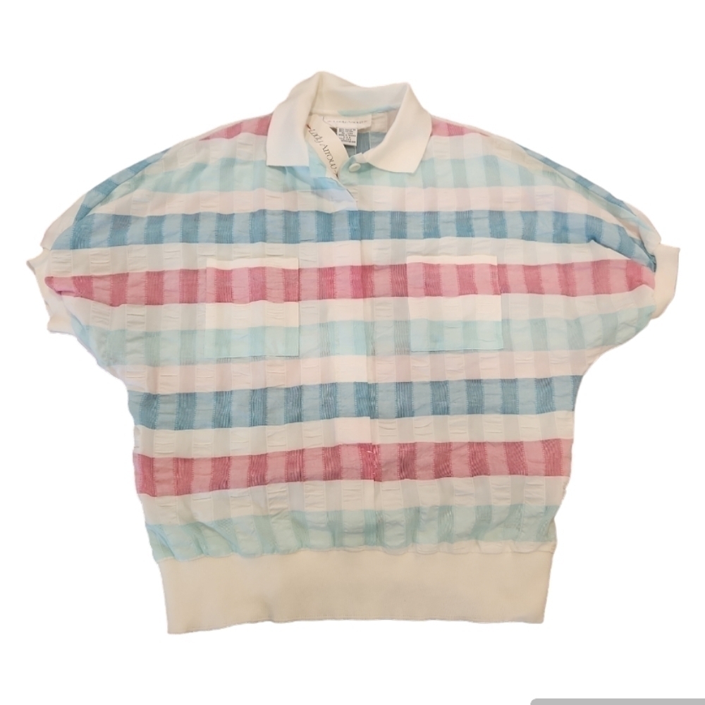 Lady Arrow Vtg "Seersucker"  Polo